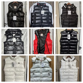 Moncler Thickened Cotton Zipper Couple Warm Sleeveless Vest-4301